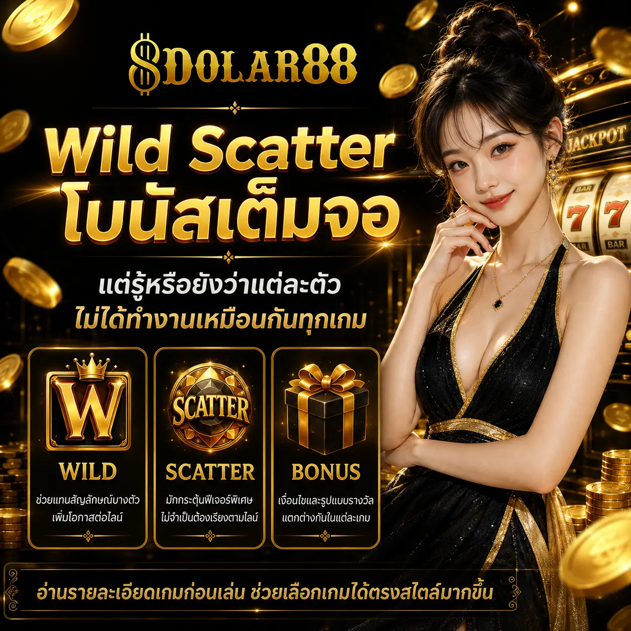 Wild Scatter โบนัสเต็มจอ แต่รู้หรือยังว่าแต่ละตัวไม่ได้ทำงานเหมือนกันทุกเกม